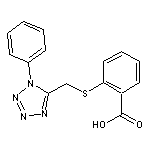 2-{[(1-phenyl-1H-tetrazol-5-yl)methyl]thio}benzoic acid