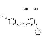 4-[({[3-(pyrrolidin-1-ylmethyl)phenyl]methyl}amino)methyl]benzonitrile dihydrochloride