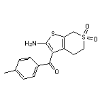 2-amino-3-(4-methylbenzoyl)-4H,5H,7H-1,6$l^{6}-thieno[2,3-c][1$l^{6}]thiopyran-6,6-dione