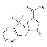 5-oxo-1-{[2-(trifluoromethyl)phenyl]methyl}pyrrolidine-3-carboxamide