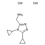 (dicyclopropyl-4H-1,2,4-triazol-3-yl)methanamine dihydrochloride