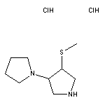 3-(methylsulfanyl)-4-(pyrrolidin-1-yl)pyrrolidine dihydrochloride