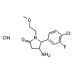 4-amino-5-(4-chloro-3-fluorophenyl)-1-(2-methoxyethyl)pyrrolidin-2-one hydrochloride