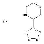 3-(1H-1,2,3,4-tetrazol-5-yl)thiomorpholine hydrochloride