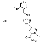 2-hydroxy-5-(2-{[(2-methoxyphenyl)methyl]amino}-1,3-thiazol-4-yl)benzamide hydrochloride