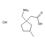 2-[1-(aminomethyl)-3-methylcyclopentyl]acetic acid hydrochloride