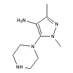 1,3-dimethyl-5-(piperazin-1-yl)-1H-pyrazol-4-amine