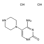 4-amino-5-(piperazin-1-yl)-1,2-dihydropyrimidin-2-one dihydrochloride