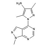 3,5-dimethyl-1-{1-methyl-1H-pyrazolo[3,4-d]pyrimidin-4-yl}-1H-pyrazol-4-amine