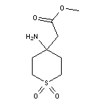 methyl (4-amino-1,1-dioxidotetrahydro-2H-thiopyran-4-yl)acetate