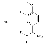 2,2-difluoro-1-(3-fluoro-4-methoxyphenyl)ethan-1-amine hydrochloride