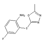 4-fluoro-2-[(5-methyl-1,3,4-oxadiazol-2-yl)sulfanyl]aniline