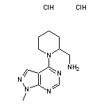 (1-{1-methyl-1H-pyrazolo[3,4-d]pyrimidin-4-yl}piperidin-2-yl)methanamine dihydrochloride