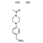 1-{4-[4-(aminomethyl)phenyl]piperazin-1-yl}ethan-1-one dihydrochloride