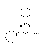 4-cycloheptyl-6-(4-methylpiperazin-1-yl)-1,3,5-triazin-2-amine