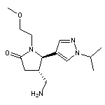 trans-4-(aminomethyl)-1-(2-methoxyethyl)-5-[1-(propan-2-yl)-1H-pyrazol-4-yl]pyrrolidin-2-one