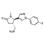 trans-4-(aminomethyl)-5-[1-(4-fluorophenyl)-1H-pyrazol-4-yl]-1-methylpyrrolidin-2-one