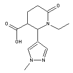 1-ethyl-2-(1-methyl-1H-pyrazol-4-yl)-6-oxopiperidine-3-carboxylic acid