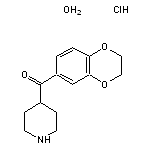 4-(2,3-dihydro-1,4-benzodioxine-6-carbonyl)piperidine hydrate hydrochloride