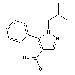 1-(2-methylpropyl)-5-phenyl-1H-pyrazole-4-carboxylic acid