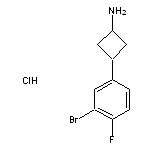 trans-3-(3-bromo-4-fluorophenyl)cyclobutan-1-amine hydrochloride