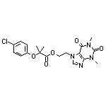 2-(1,3-dimethyl-2,6-dioxo-2,3,6,7-tetrahydro-1H-purin-7-yl)ethyl 2-(4-chlorophenoxy)-2-methylpropanoate