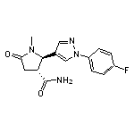 trans-2-[1-(4-fluorophenyl)-1H-pyrazol-4-yl]-1-methyl-5-oxopyrrolidine-3-carboxamide