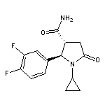 trans-1-cyclopropyl-2-(3,4-difluorophenyl)-5-oxopyrrolidine-3-carboxamide