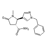 trans-2-(1-benzyl-1H-pyrazol-4-yl)-1-methyl-5-oxopyrrolidine-3-carboxamide