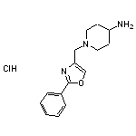 1-[(2-phenyl-1,3-oxazol-4-yl)methyl]piperidin-4-amine hydrochloride