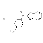 1-(2,3-dihydro-1-benzofuran-2-carbonyl)piperidin-4-amine hydrochloride