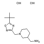 {1-[(5-tert-butyl-1,2,4-oxadiazol-3-yl)methyl]piperidin-3-yl}methanamine dihydrochloride