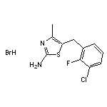 5-[(3-chloro-2-fluorophenyl)methyl]-4-methyl-1,3-thiazol-2-amine hydrobromide