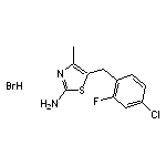 5-[(4-chloro-2-fluorophenyl)methyl]-4-methyl-1,3-thiazol-2-amine hydrobromide