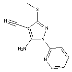 5-amino-3-(methylsulfanyl)-1-(pyridin-2-yl)-1H-pyrazole-4-carbonitrile