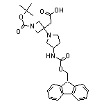 2-{1-[(tert-butoxy)carbonyl]-3-(3-{[(9H-fluoren-9-ylmethoxy)carbonyl]amino}pyrrolidin-1-yl)azetidin-3-yl}acetic acid