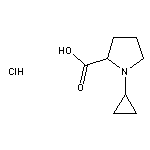 1-cyclopropylpyrrolidine-2-carboxylic acid hydrochloride