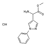 methyl 2-amino-2-(1-phenyl-1H-pyrazol-4-yl)acetate hydrochloride