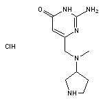 2-amino-6-{[methyl(pyrrolidin-3-yl)amino]methyl}-3,4-dihydropyrimidin-4-one hydrochloride