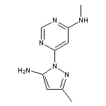 6-(5-amino-3-methyl-1H-pyrazol-1-yl)-N-methylpyrimidin-4-amine