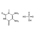 5,6-diamino-1-methyl-1,2,3,4-tetrahydropyrimidine-2,4-dione, sulfuric acid