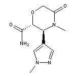 trans-4-methyl-3-(1-methyl-1H-pyrazol-4-yl)-5-oxomorpholine-2-carboxamide