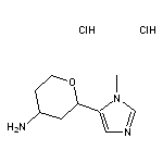 2-(1-methyl-1H-imidazol-5-yl)oxan-4-amine dihydrochloride