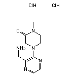 4-[3-(aminomethyl)pyrazin-2-yl]-1-methylpiperazin-2-one dihydrochloride