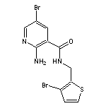 2-amino-5-bromo-N-[(3-bromothiophen-2-yl)methyl]pyridine-3-carboxamide