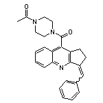 1-{4-[3-(phenylmethylidene)-1H,2H,3H-cyclopenta[b]quinoline-9-carbonyl]piperazin-1-yl}ethan-1-one