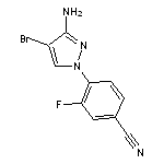 4-(3-amino-4-bromo-1H-pyrazol-1-yl)-3-fluorobenzonitrile