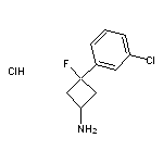 3-(3-chlorophenyl)-3-fluorocyclobutan-1-amine hydrochloride