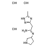 2-(5-methyl-1H-1,2,4-triazol-3-yl)-N’-(pyrrolidin-3-yl)ethanimidamide trihydrochloride