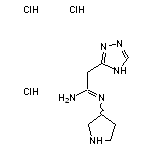 N’-(pyrrolidin-3-yl)-2-(4H-1,2,4-triazol-3-yl)ethanimidamide trihydrochloride